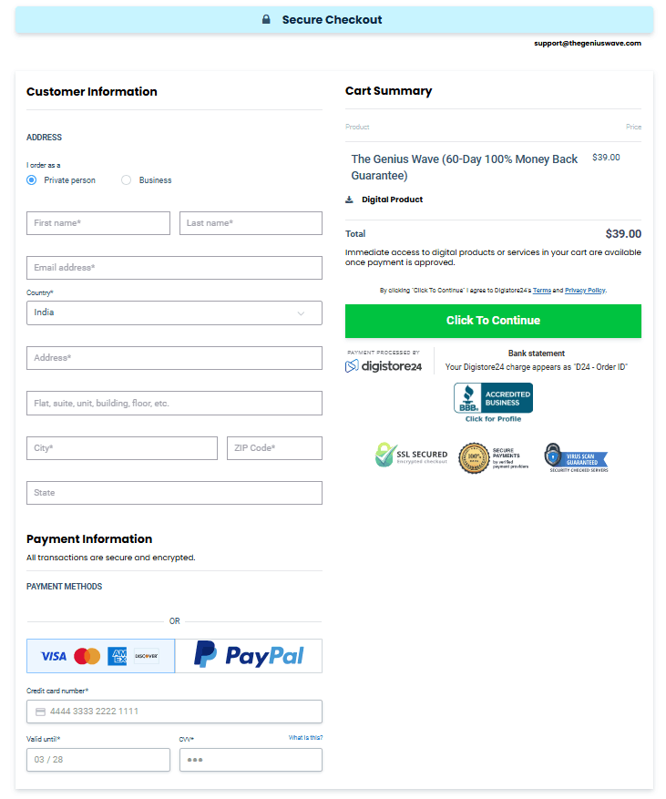 The Genius wave payment